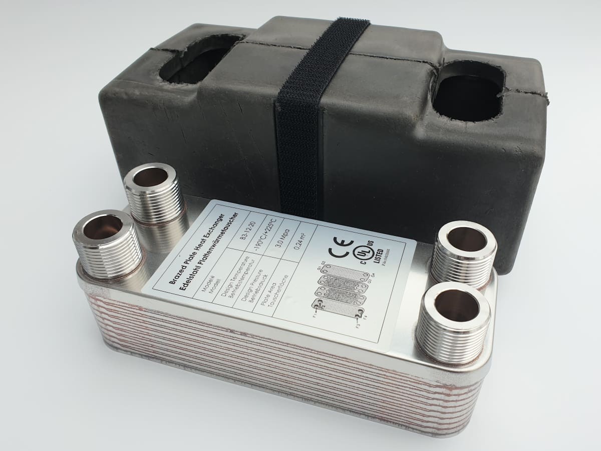 Edelstahl Plattenwärmerauscher B3-12-20 - 0,24 m², 55 kW