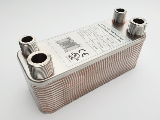 Edelstahl Plattenwärmetauscher B3-12-30 - 0,36 m², 65 kW